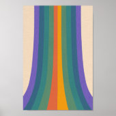レトロサイケデリックグルーヴカラフルポスター ポスター (正面)
