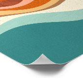 レトロサイケデリックグルーヴカラフルポスター ポスター (角)