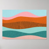 レトロサイケデリックグルーヴカラフルポスター ポスター (正面)