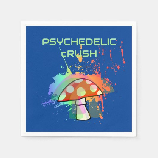 レトロサイケデリックパーティー1969年みたいな！ スタンダードカクテルナプキン (正面)