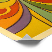 レトロサイケデリックフェスティバルウォールアート – 70sイン ポスター (角)