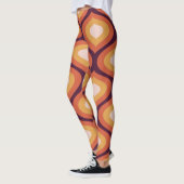 レトロサイケデリックマンダラヨガパンツカラフル レギンス (左)