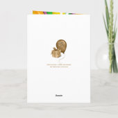 レトロサイケデリックレコードカパーソナライズされたード カード (裏面)