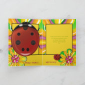 レトロサイケデリックレコードカパーソナライズされたード カード (内部)