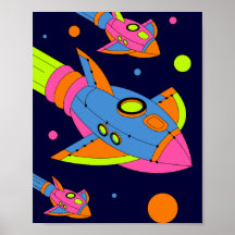 レトロサイケデリックロケット宇宙