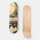 レトロサイケデリック宇宙シーンスケートボード スケートボード (正面)