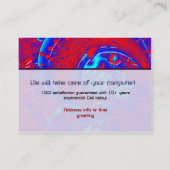 レトロサイケデリック工芸技術ギークコンピュータ 名刺 (裏面)