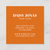 レトロサイケデリック波線名刺 スクエア名刺 (正面)