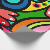 レトロサイケデリック ラッピングペーパー (角)