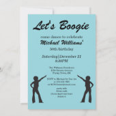 レトロサイケポップ カラフル メンズ 50歳の誕生日 招待状 (裏面)