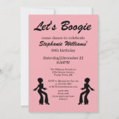 レトロサイコカラフルブギー女子50歳の誕生日 招待状 (裏面)