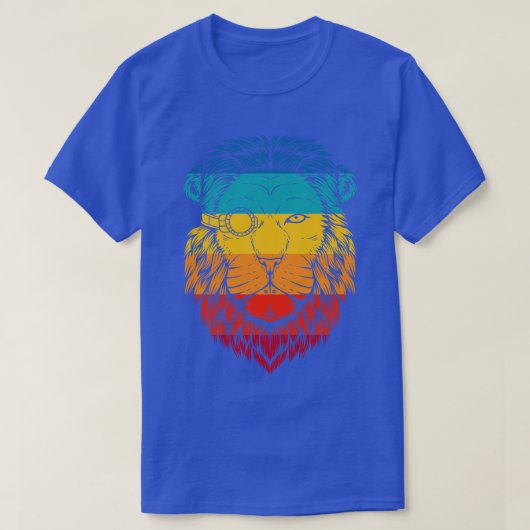 レトロサイバパンクリオン Tシャツ (デザイン正面)