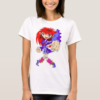 レトロサイバーパンクの少女。 Tシャツ
