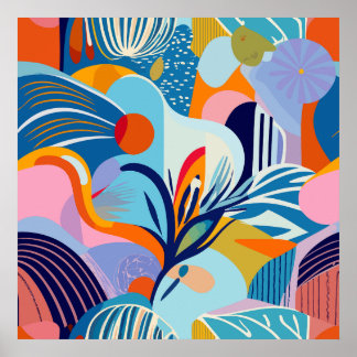 レトロサイバーパンクゲーマーガールポスター ポスター