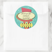 レトロサインパーティーありがとう ラウンドシール (バッグ)