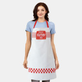 レトロサインファミリーダイナー エプロン (着用した状態)