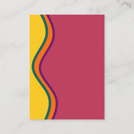 レトロサウスウエスタン結婚ウェーブズアコモデーション エンクロージャーカード (裏面)