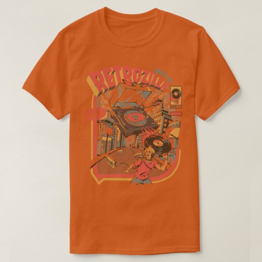レトロサウンドジラ Tシャツ (デザイン正面)