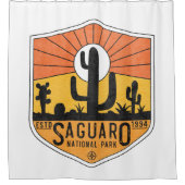 レトロサグアロナショナルパークアリゾナトゥーソンカクタス シャワーカーテン (正面)