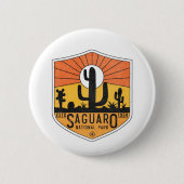 レトロサグアーロナショナルパークアリゾナトゥーソンサボス 缶バッジ (正面)