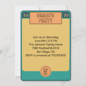 レトロサッカーカーインスパイアドボーイパーティの招待状 招待状 (裏面)