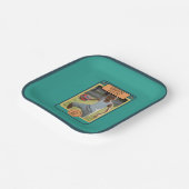 レトロサッカーカーインスパイアドボーイパーティー ペーパープレート (傾斜あり)