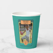 レトロサッカーカーインスパイアドボーイパーティー 紙コップ (正面)