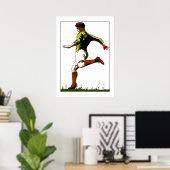 レトロサッカーベクターアート ポスター (ホームオフィス)