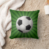 レトロサッカーボール装飾用クッション クッション (ブランケット)