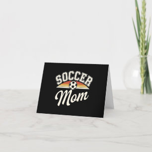 レトロサッカーママデザイン-ヴィンテージスタイルサッカー サンキューカード