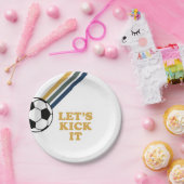 レトロサッカーレッキックit誕生日紙プレート ペーパープレート (パーティー)