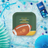 レトロサッカー初年ダウン誕生日 ペーパープレート (パーティー)