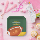 レトロサッカー初年ダウン誕生日 ペーパープレート (パーティー)