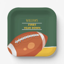 レトロサッカー初年ダウン誕生日 ペーパープレート