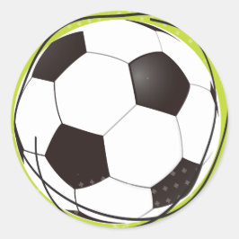 レトロサッカー装飾シール ラウンドシール
