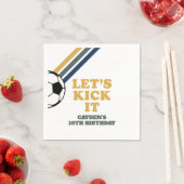 レトロサッカー誕生日ナプキンス スタンダードカクテルナプキン (インサイチュ)
