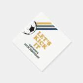 レトロサッカー誕生日ナプキンス スタンダードカクテルナプキン (角)