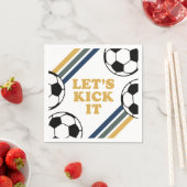 レトロサッカー誕生日 スタンダードカクテルナプキン (インサイチュ)