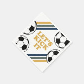 レトロサッカー誕生日 スタンダードカクテルナプキン (角)