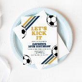 レトロサッカー誕生日 招待状