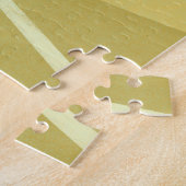 レトロサッカー選手イラストレーションフィールドボールスポーツ ジグソーパズル (側面)