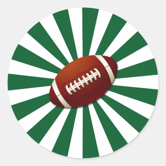 レトロサッカー ラウンドシール (正面)