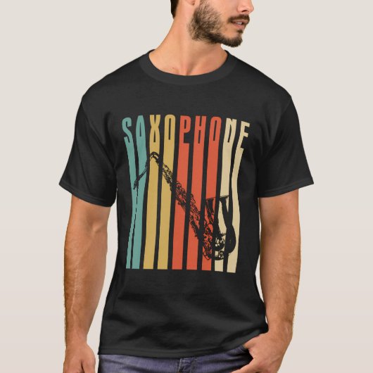 レトロサックス Tシャツ (正面)