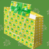 レトロサニーイエローレモン ラージペーパーバッグ