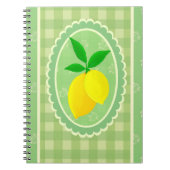 レトロサニーレモンイエロー春グリーン ノートブック (正面)