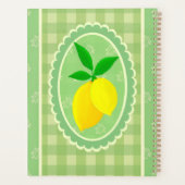 レトロサニーレモンイエロー春グリーン プランナー手帳 (裏面)