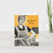 レトロサバおもしろいーバンレディー夫リタイアメントカード カード (正面)