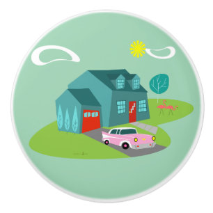 レトロサバーバンハウスセラミックスプル セラミックノブ