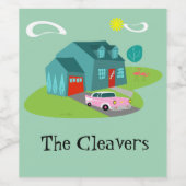 レトロサバーバンハウスワインラベル ワインラベル (シングルラベル)