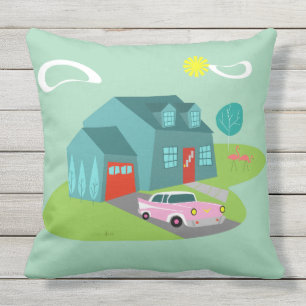 レトロサバーバンハウス装飾用クッション アウトドアクッション